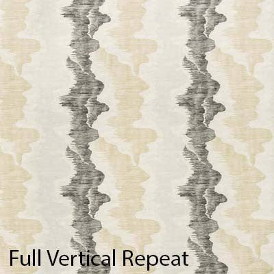 Kelly Wearstler Cascadia Basalt Tan Black Modern Chinoiserie Designer Luxury Decorative Throw Pillow Cover Full Vertical Repeat