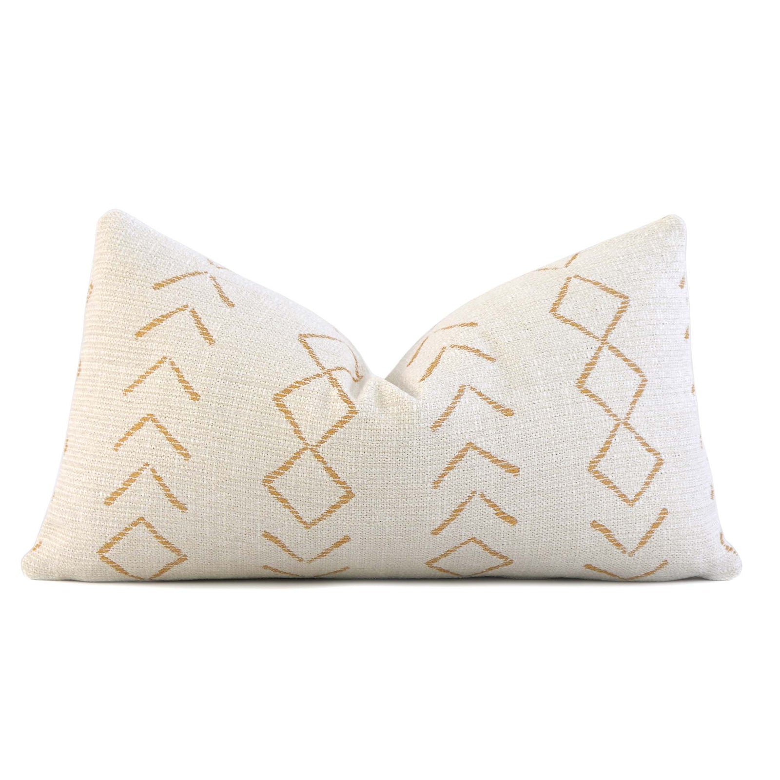 Thibaut Performance Anasazi Straw Yellow Woven Striped Designer Luxury Lumbar Throw Pillow Cover