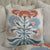 Thibaut Tybee Tree French Blue Coral Orange Floral Block Print Designer Linen Decorative Throw Pillow Cover Product Video