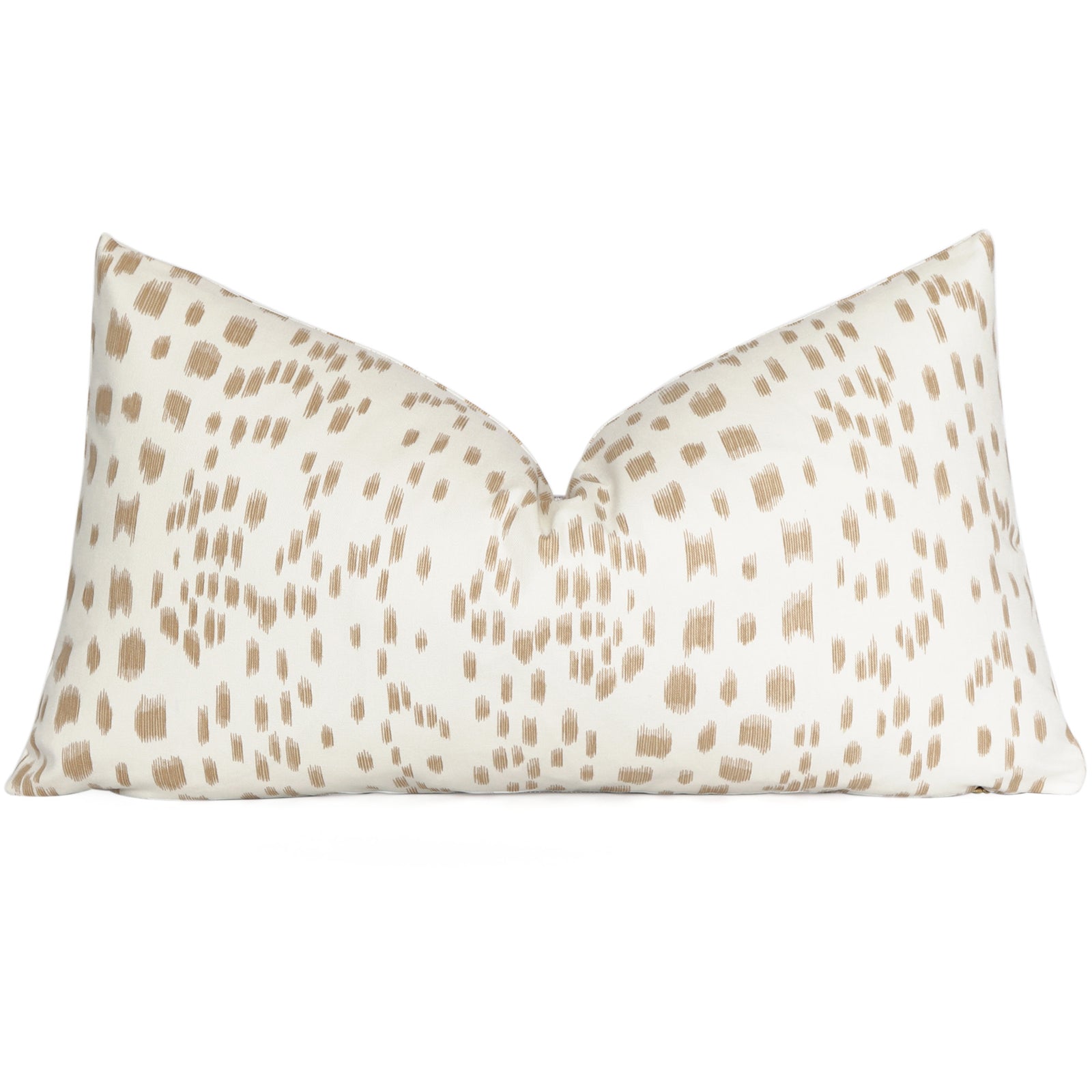 Brunschwig Fils Les Touches Sand Lumbar Throw Pillow Cover