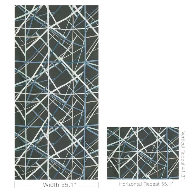 Kelly Wearstler Simpatico Raven Striped Dark Gray Designer Decorative Throw Pillow Fabric Repeat