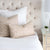 Kelly Wearstler Feline Cheetah Beige Designer Decorative Throw Pillow Cover in Bedroom