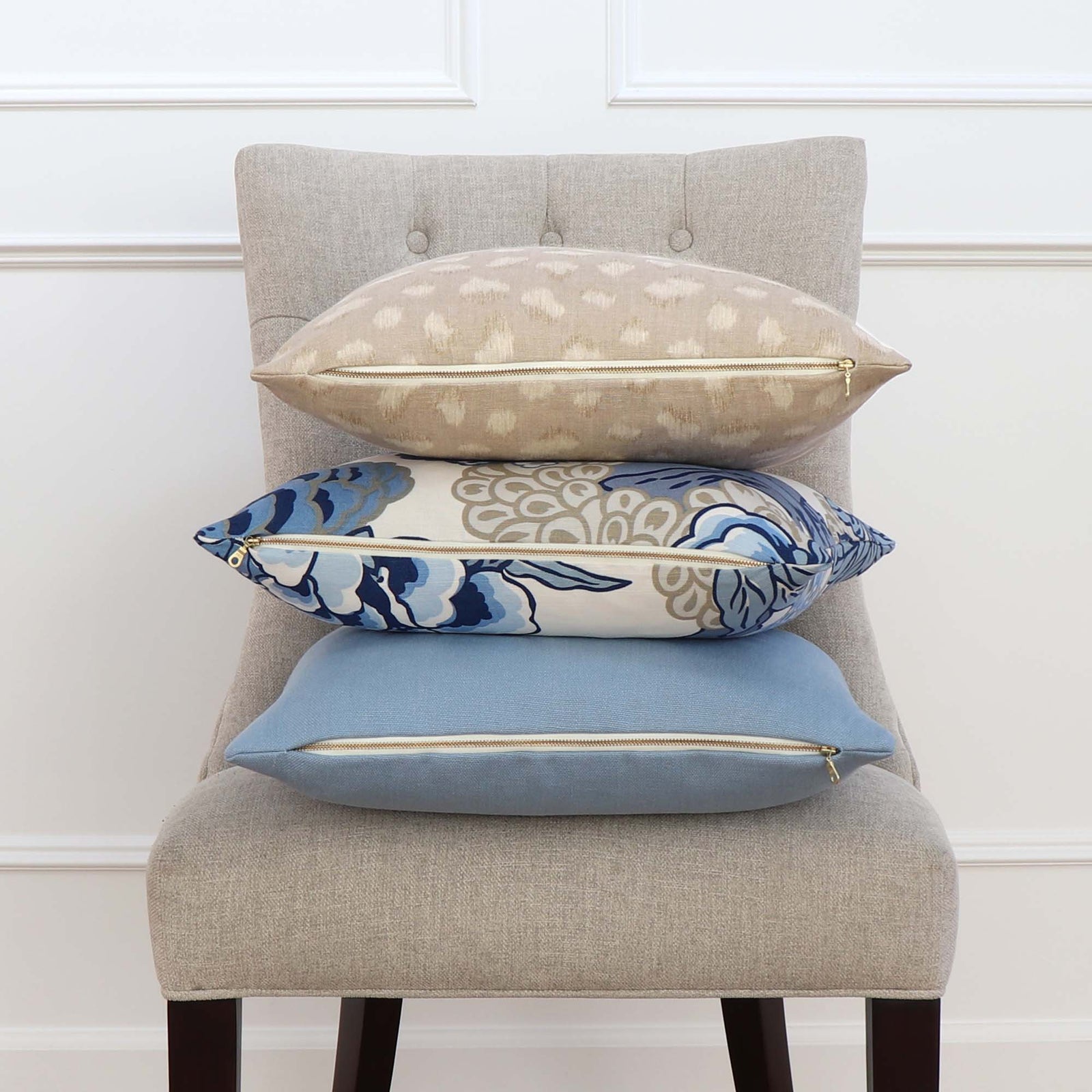 Kelly Wearstler Feline Cheetah Beige Designer Decorative Throw Pillow Cover with Matching Pillows