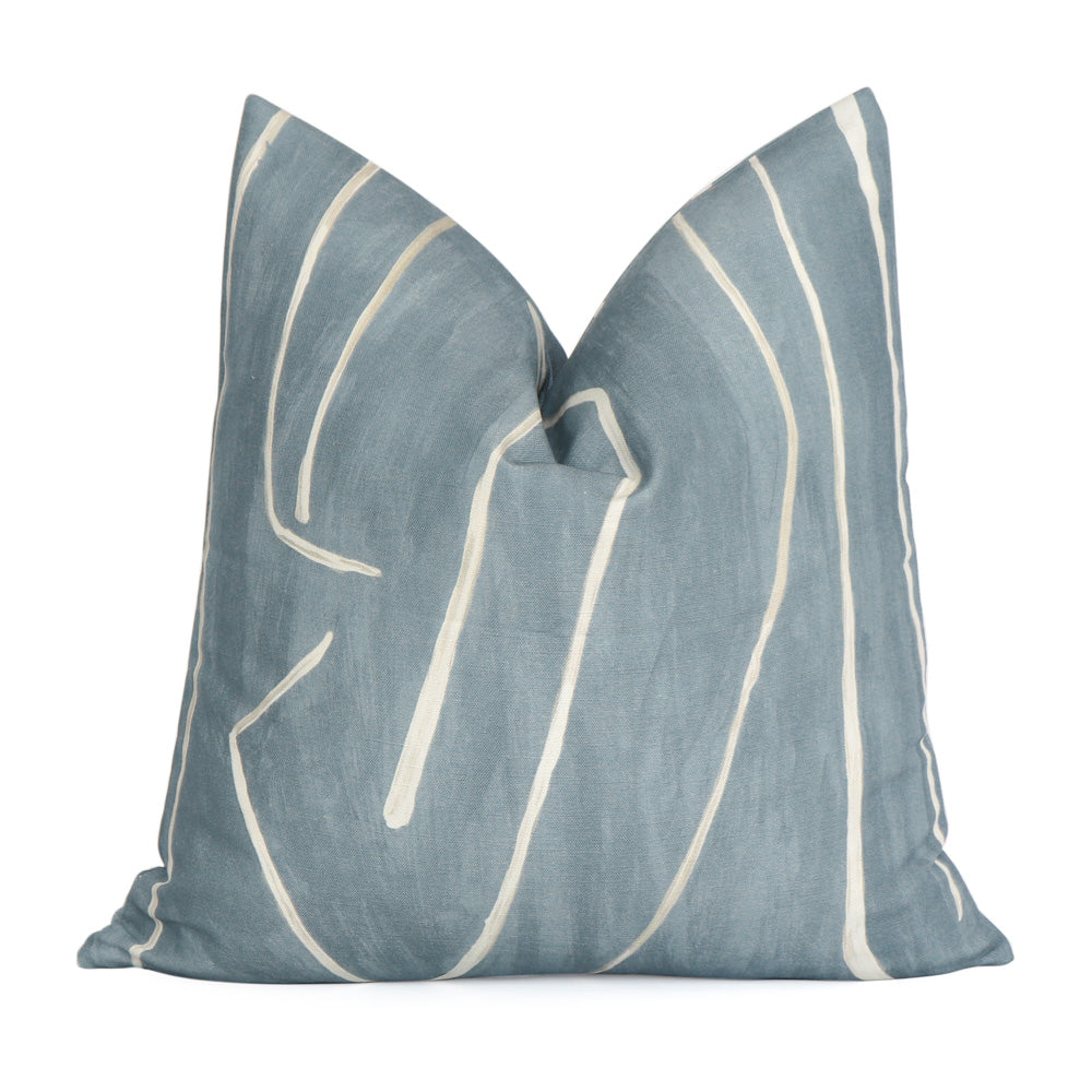 Kelly Wearstler Graffito Deep Sky Throw Pillow Cover