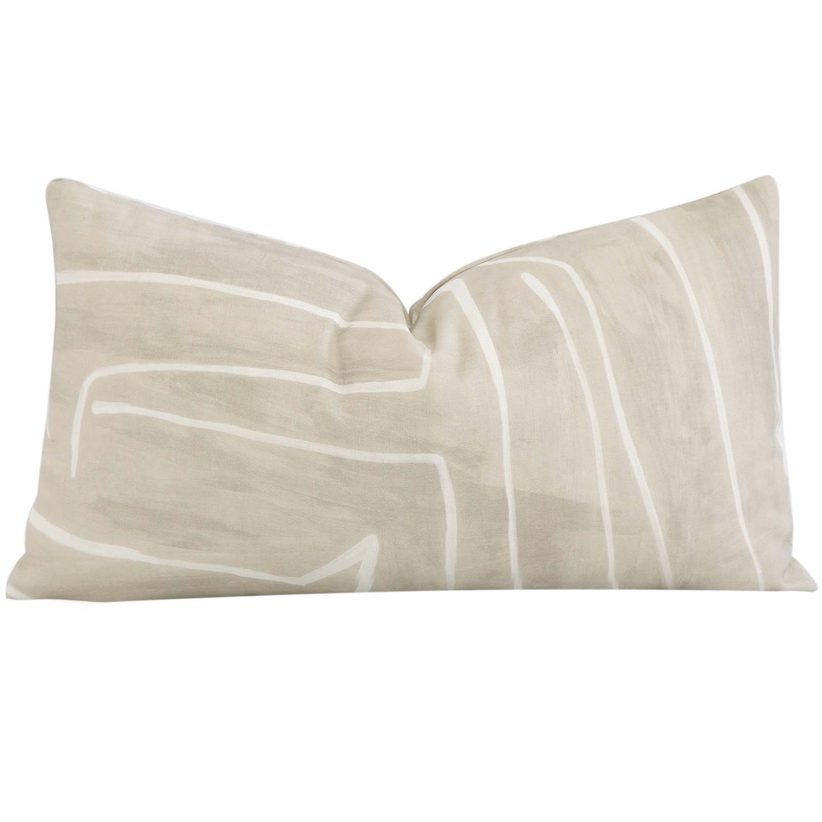 Graffito Kelly Wearstler Beige Geometric Lumbar Pillow Cover
