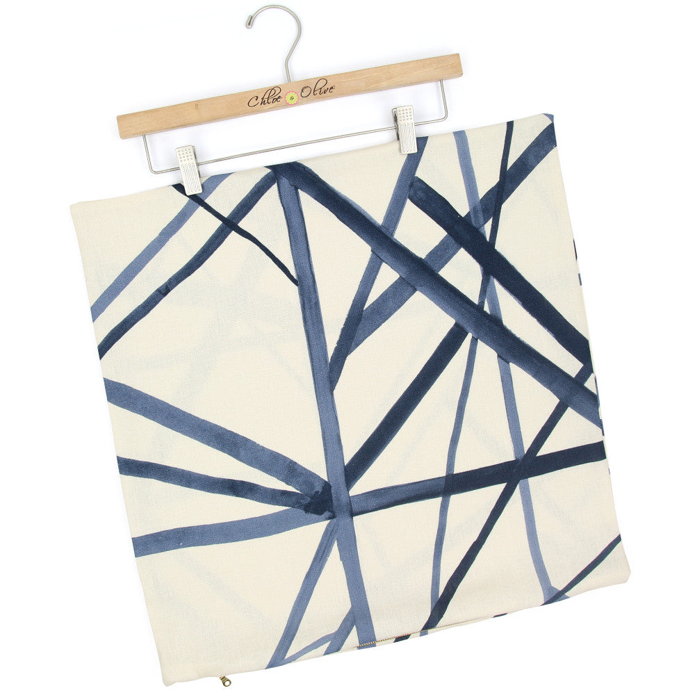 Flat View Channels Periwinkle Throw Pillow