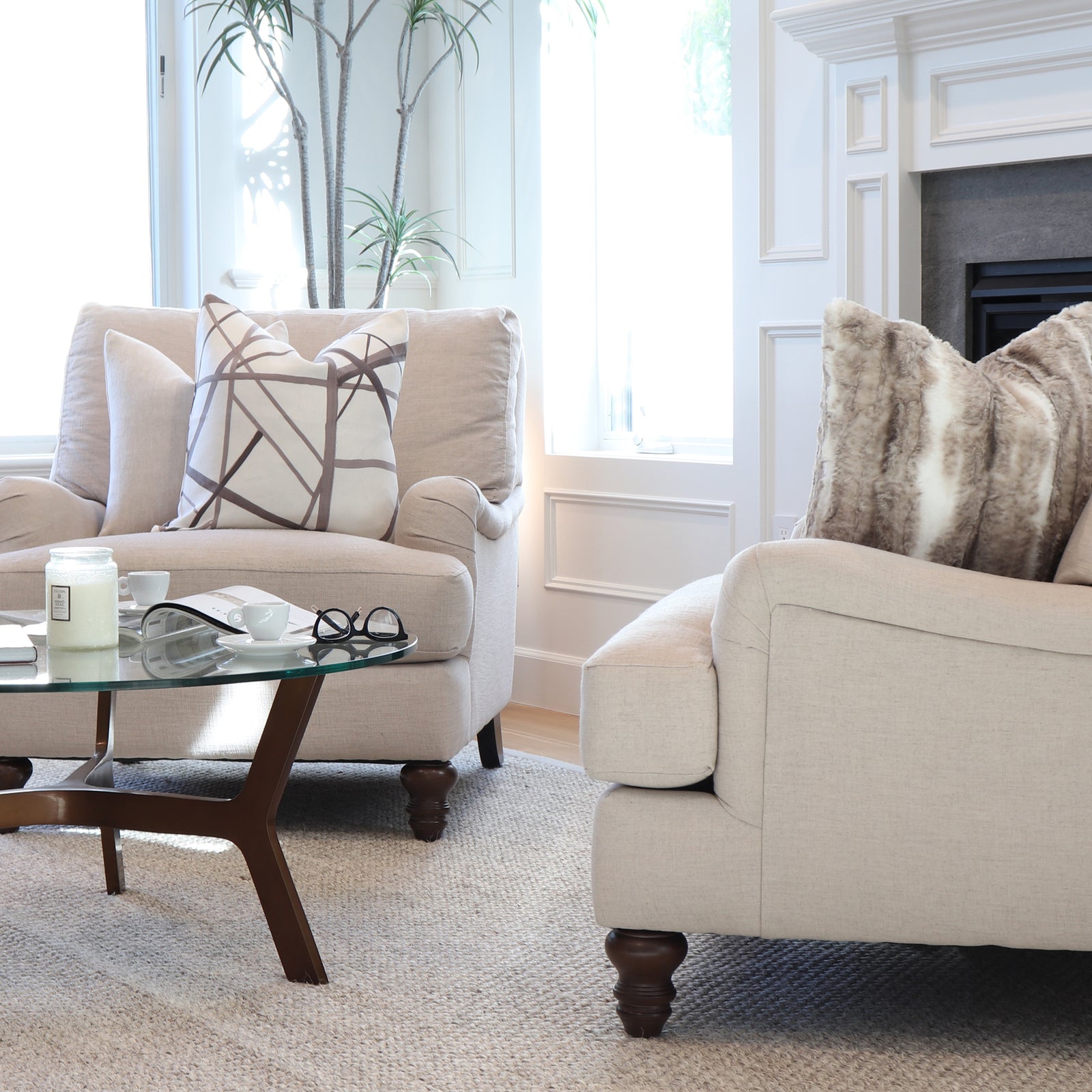 Channels Kelly Wearstler Taupe Throw Pillow Cover in Home