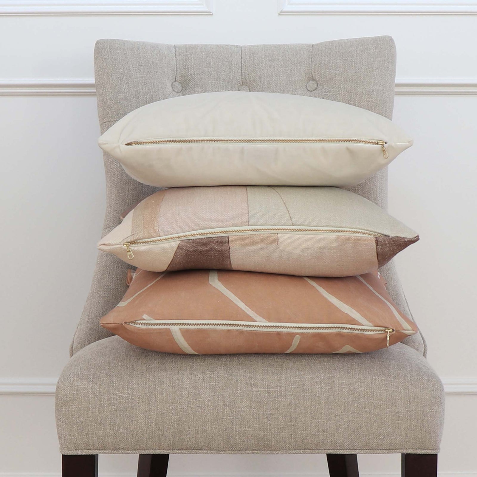 Kelly Wearstler District Silt Pink Designer Throw Pillow Cover with Matching Pillows