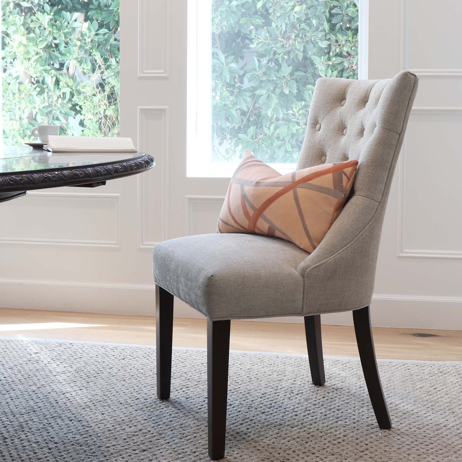 Kelly Wearstler Simpatico Faded Terracotta Striped Designer Decorative Lumbar Throw Pillow Cover in Home Decor