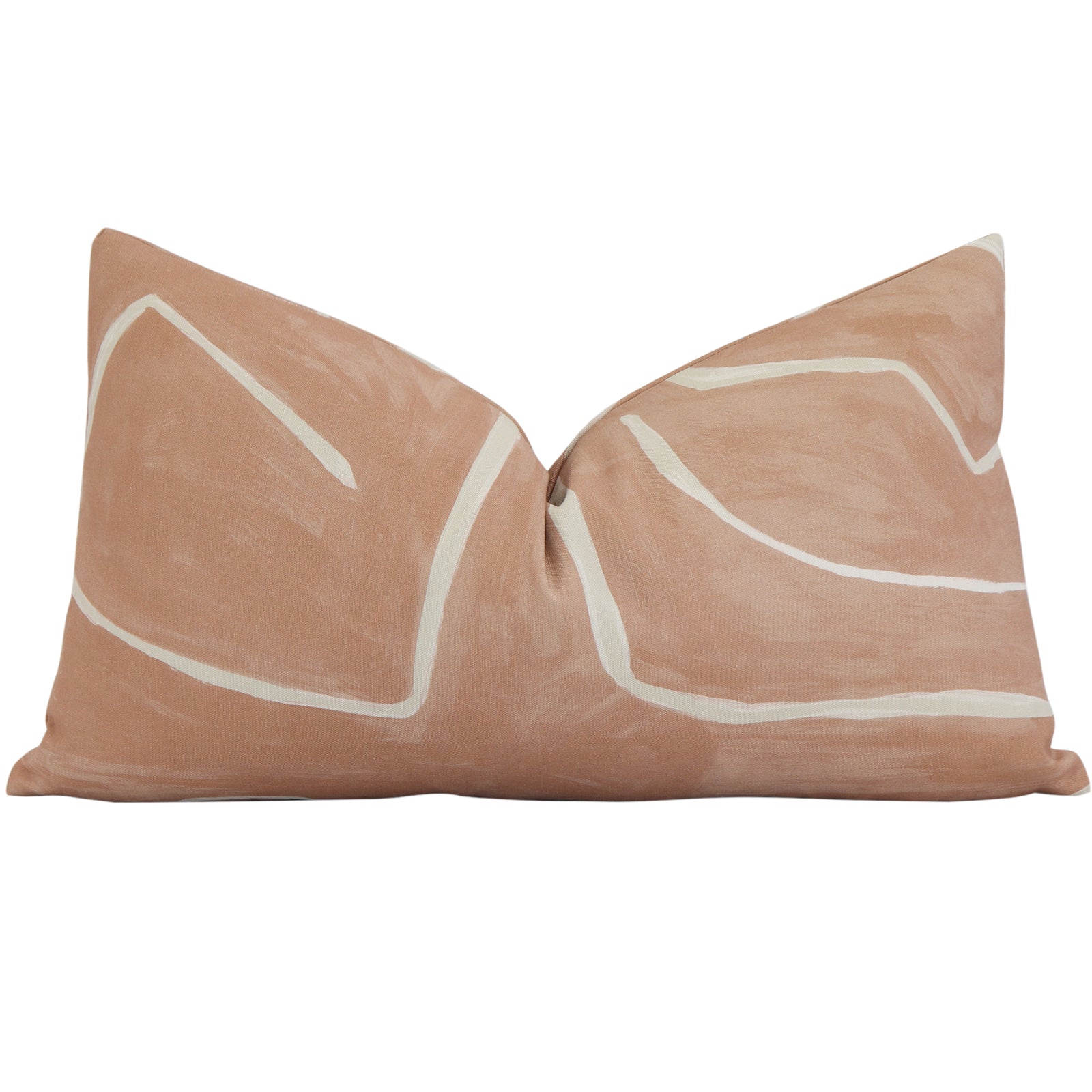 Kelly Wrestler Graffito Salmon Lumbar Throw Pillow Cover