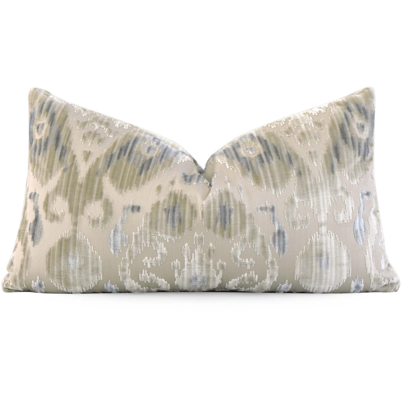 Scalamandre Tashkent Cloud Cut Velvet Luxury Designer Lumbar Throw Pillow Cover