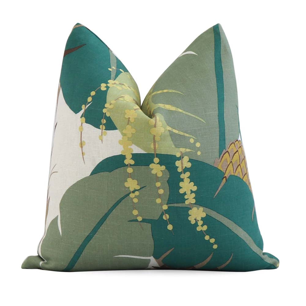 Schumacher Ananas Palm Pineapple Designer Luxury Decorative Throw Pillow Cover