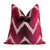 Schumacher Shock Wave Velvet Ruby Red Designer Luxury Throw Pillow Cover
