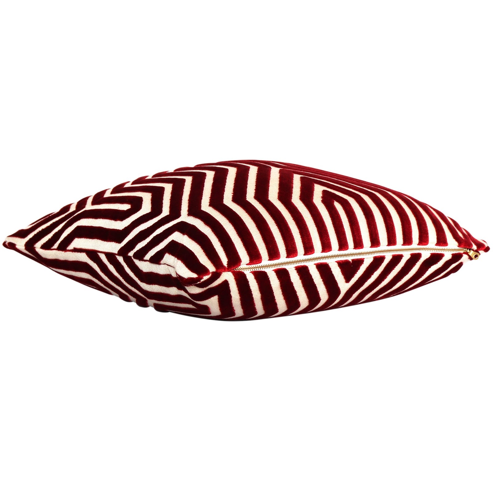 Schumacher Vanderbilt Garnet Velvet Designer Pillow Cover with Zipper