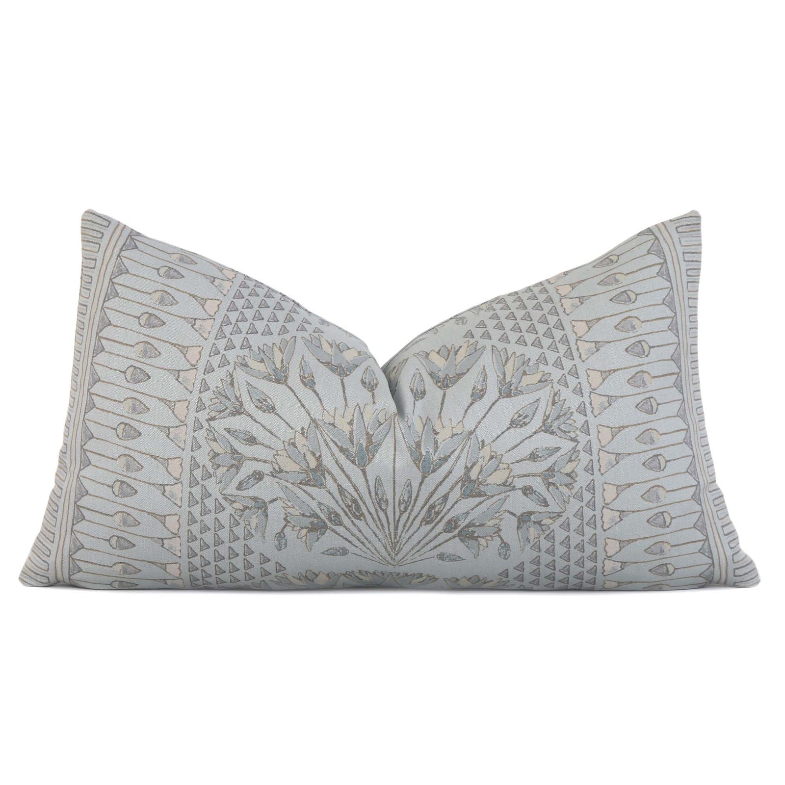 Thibaut Anna French Cairo Floral Spa Blue Designer Luxury Lumbar Throw Pillow Cover