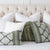 Thibaut Austin Bluestone and Green Ikat Block Print Designer Luxury Decorative Throw Pillow Cover with Matching Pillow Mix