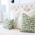 Thibaut Ming Trail Velvet Green Designer Throw Pillow Cover in Bedroom