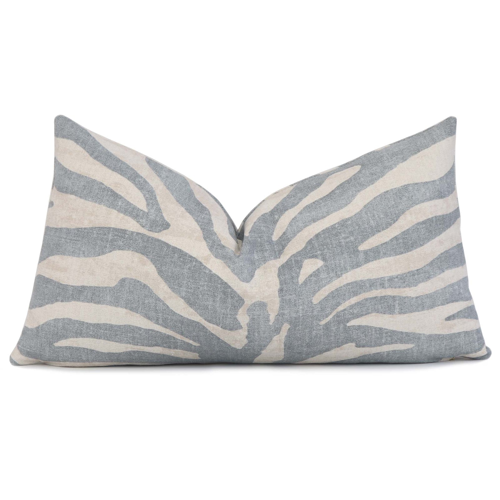 Thibaut Serengeti Zebra Aqua Blue Designer Luxury Lumbar Throw Pillow Cover
