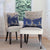 Scalamandre Zebras Petite Denim Blue Designer Animal Print Throw Pillow Cover on Chairs in Home Decor