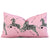 Scalamandre Zebras Petite Peony Pink Designer Animal Print Lumbar Throw Pillow Cover