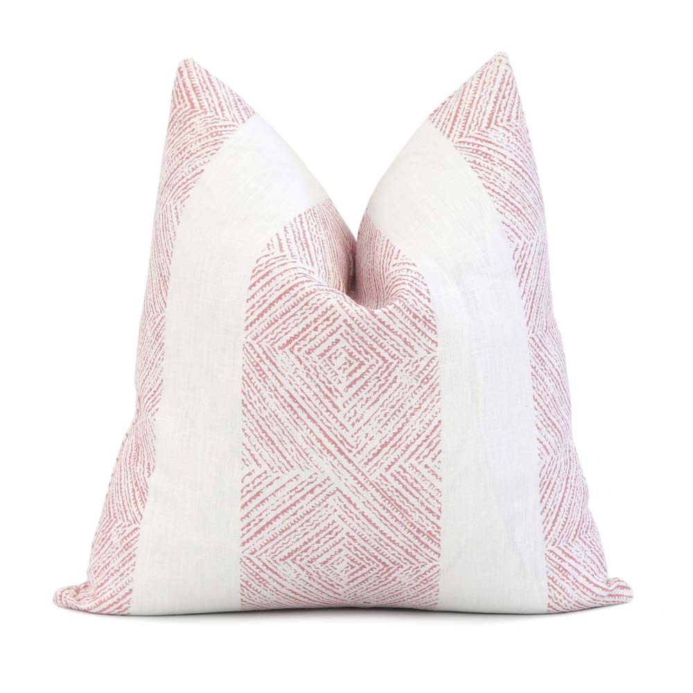 Thibaut Clipperton Stripe Blush Pink Designer Luxury Throw Pillow Cover