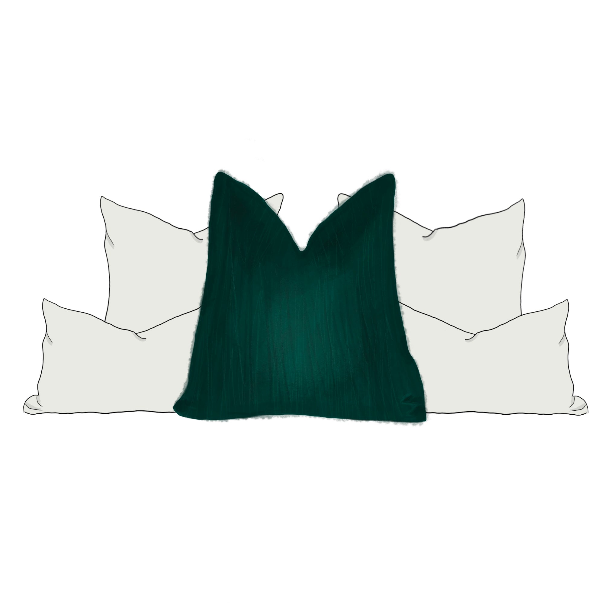 Pair -20 Pillow Inserts for 18x18 Pillow Covers