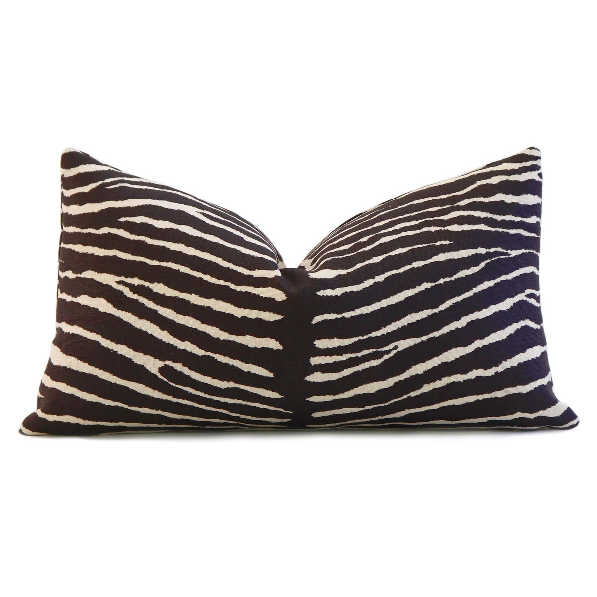 Le Zebre Charcoal Brown Pillow Cover
