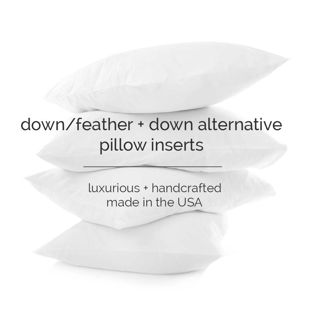 Chloe and Olive Luxury Handcrafted Square Throw Pillow Inserts in Down Feather