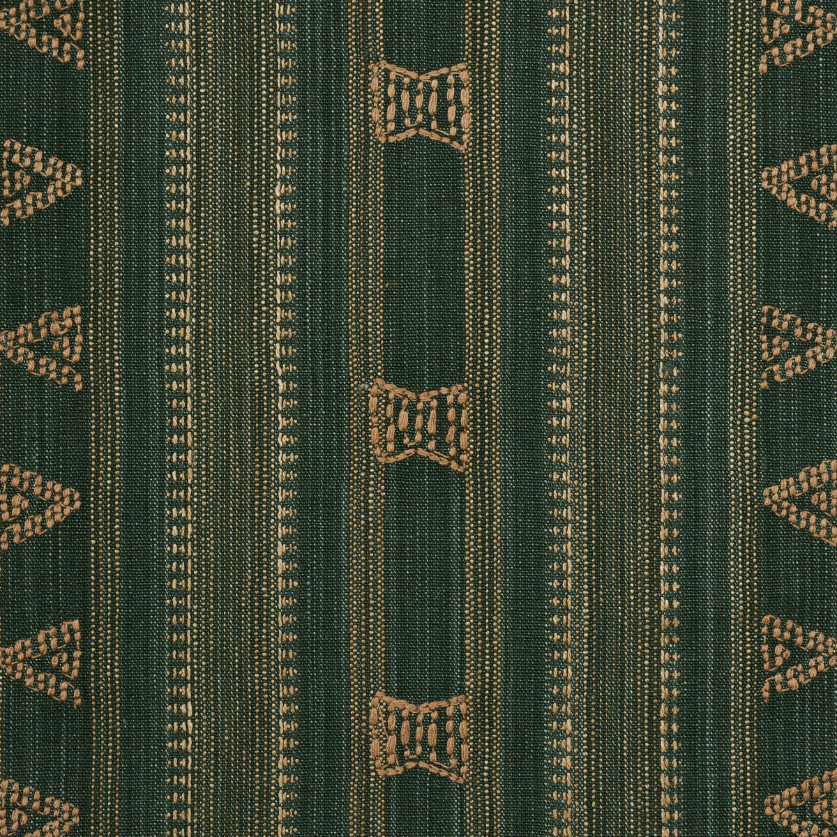 Nima Embroidered Jungle Green / 4x4 inch Fabric Swatch