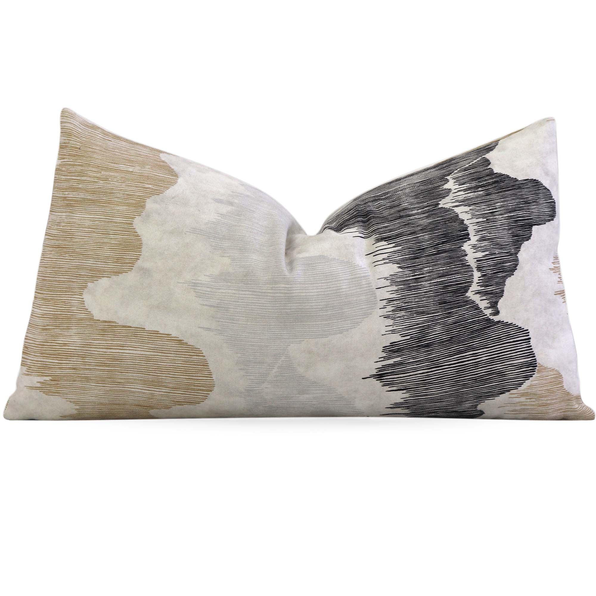 Kelly Wearstler Cascadia Basalt Linen Throw Pillow Cover - Chloe & Olive
