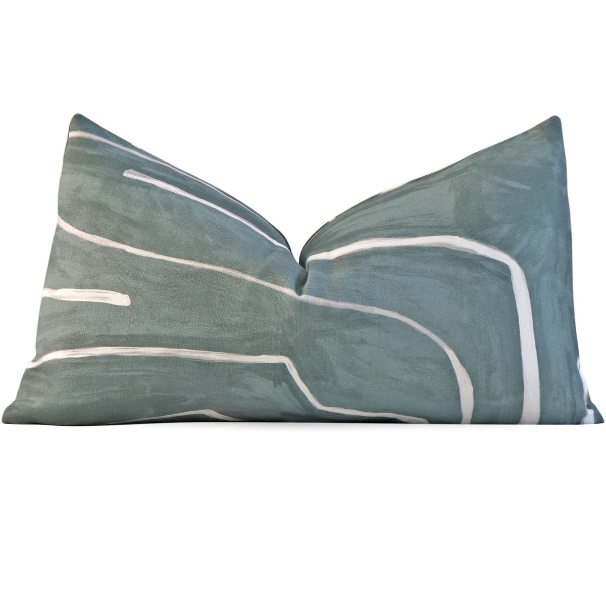 Kelly Wearstler Graffito Denim Designer Lumbar Throw Pillow Cover