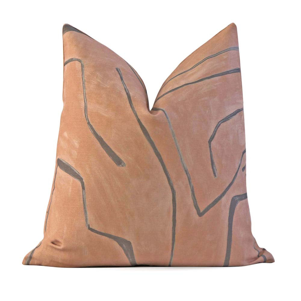 Kelly Wearstler Graffito Rosa Pink Designer Throw Pillow Cover