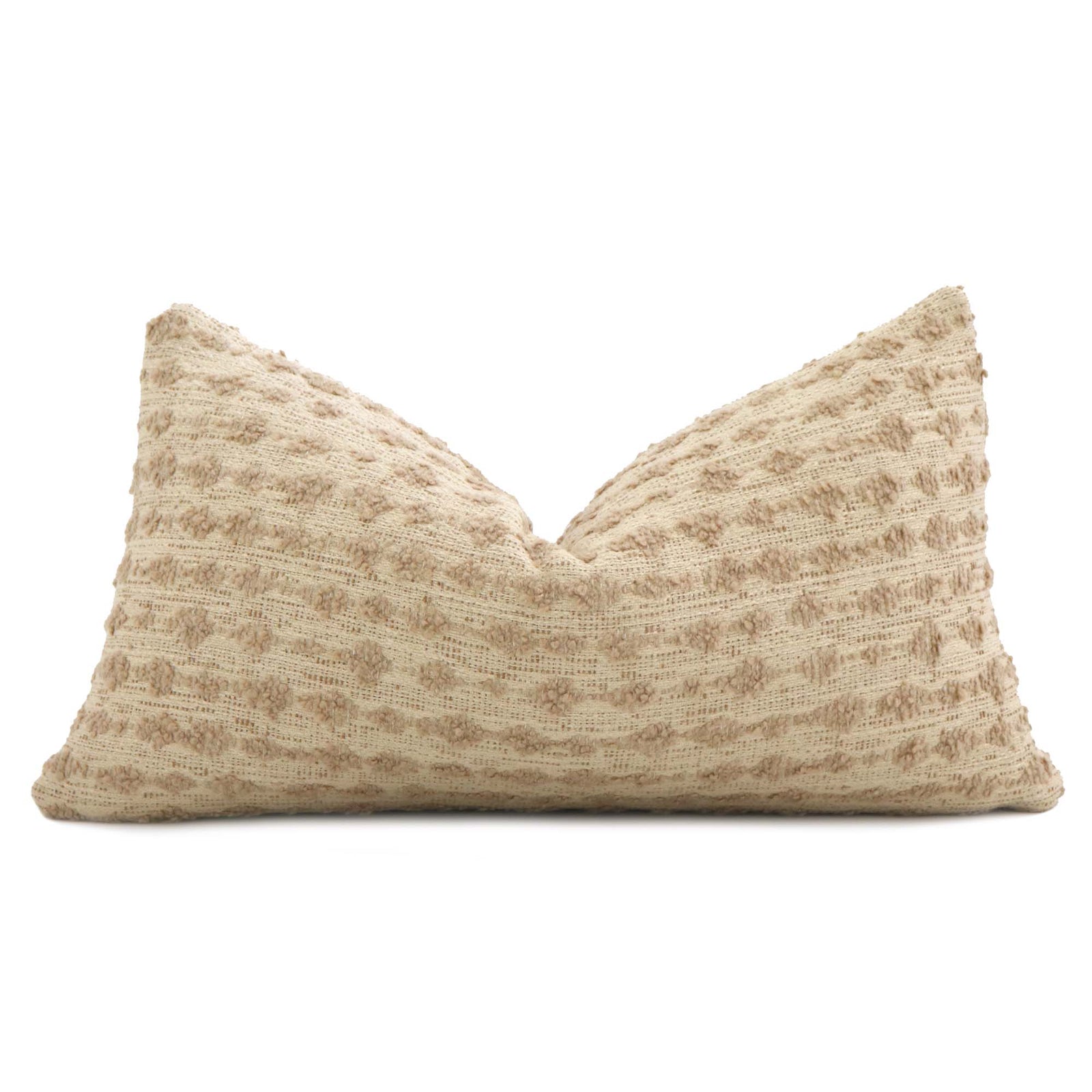 Kelly Wearstler LeeJofa Alabaster Stripe Bouclé Designer Lumbar Throw Pillow Cover