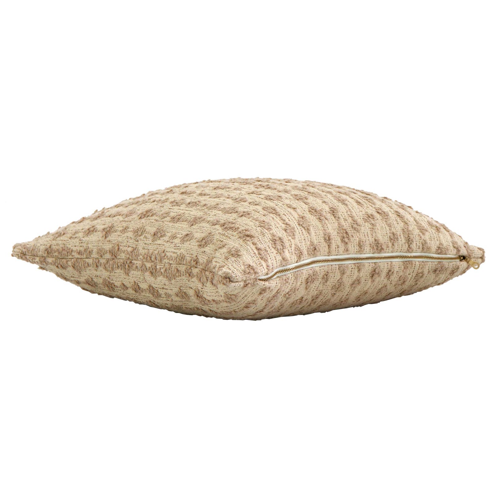 Kelly Wearstler LeeJofa Alabaster Stripe Bouclé Designer Throw Pillow Cover with Exposed Brass Gold YKK Zipper