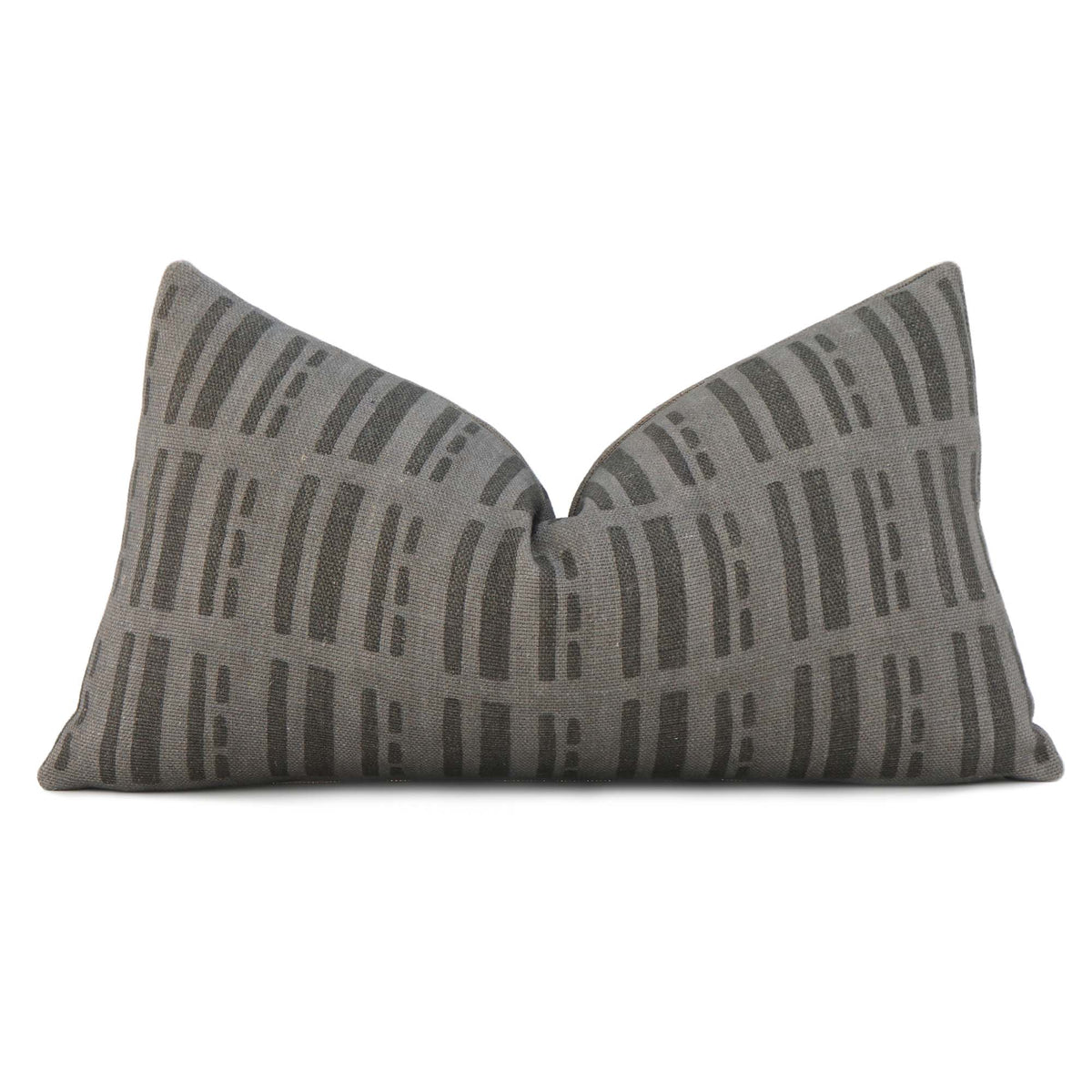 Kelly Wearstler Lee Jofa Kravet Sift Shadowplay Sage Green Graphic Striped Luxury Designer Lumbar Throw Pillow Cover
