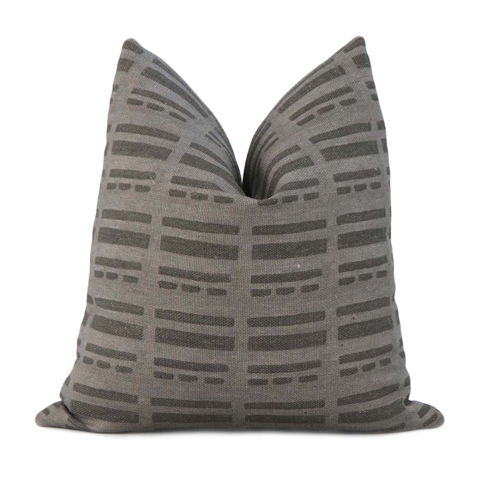 Kelly Wearstler Lee Jofa Kravet Sift Shadowplay Sage Green Graphic Striped Luxury Designer Throw Pillow Cover