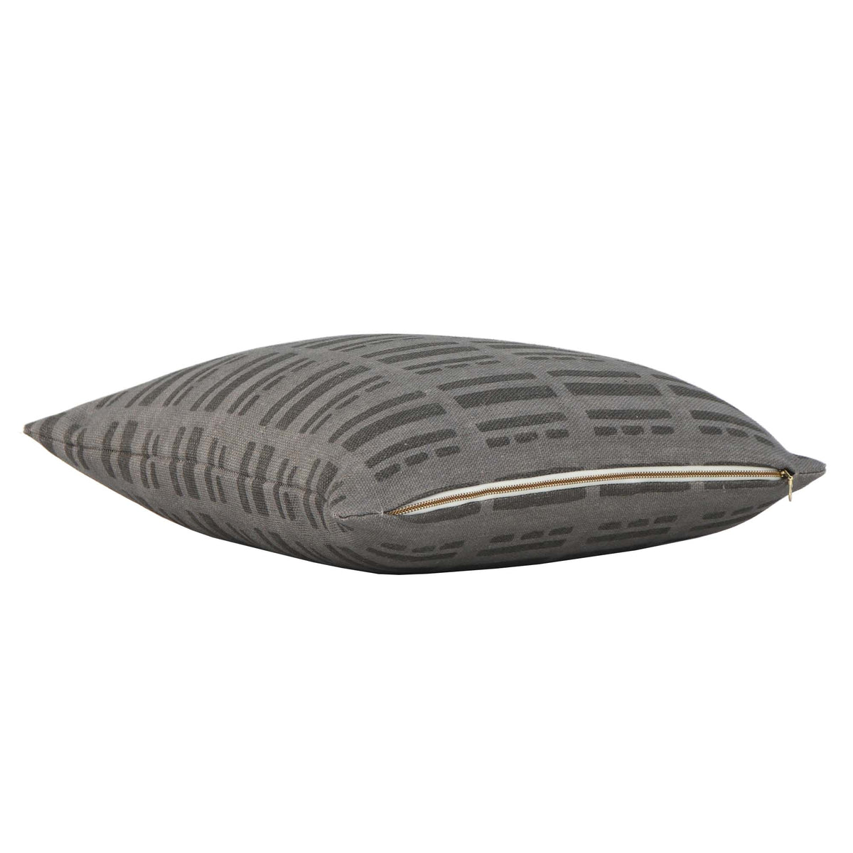 Kelly Wearstler Lee Jofa Kravet Sift Shadowplay Sage Green Graphic Striped Luxury Designer Throw Pillow Cover with Exposed Brass Gold YKK Zipper