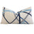 Kelly Wearstler Simpatico Sky Blue Striped Designer Lumbar Throw Pillow Cover