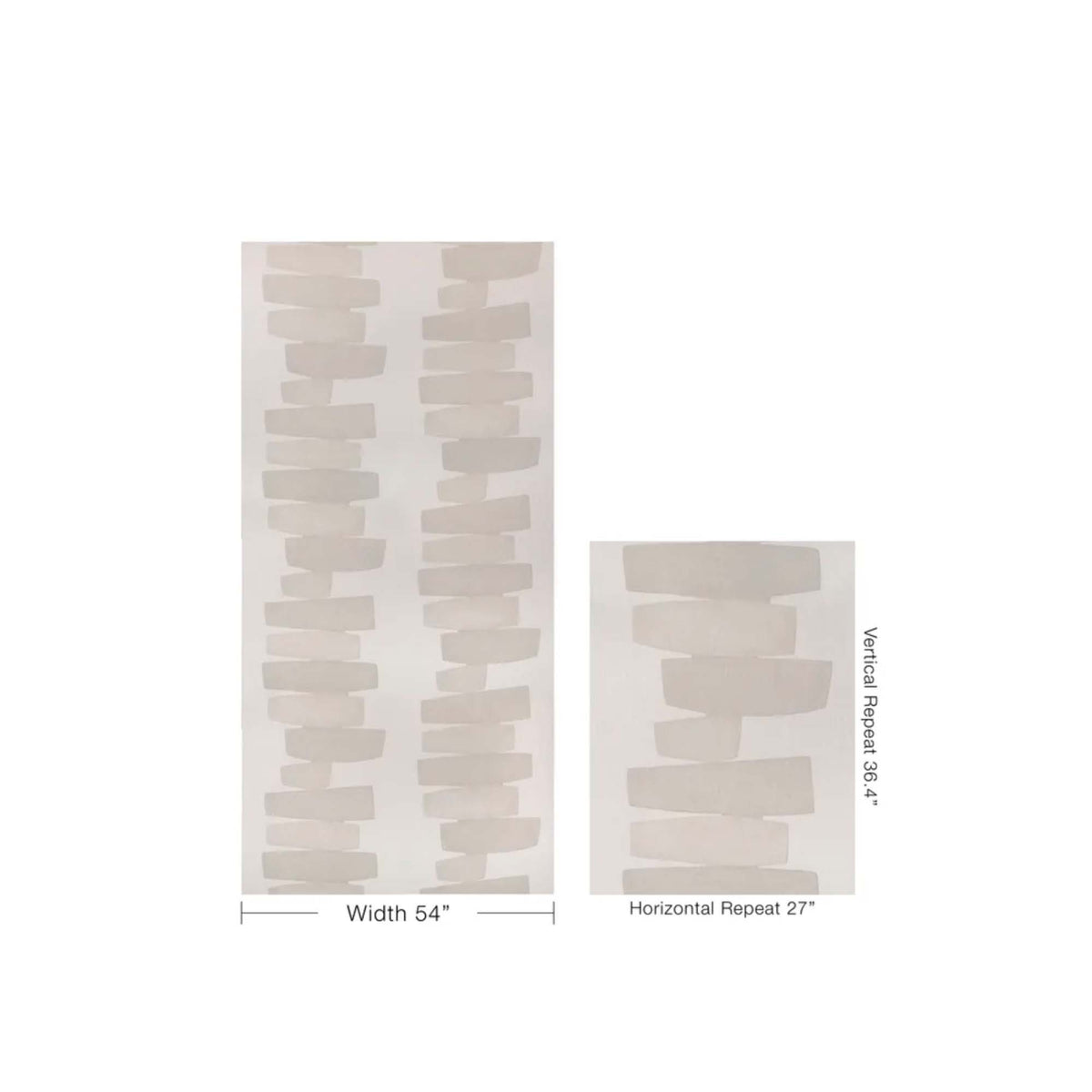 Kravet Stacked Fog Gray Pattern Repeat
