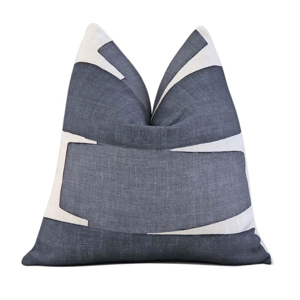 Stacked Indigo Pillow Cover