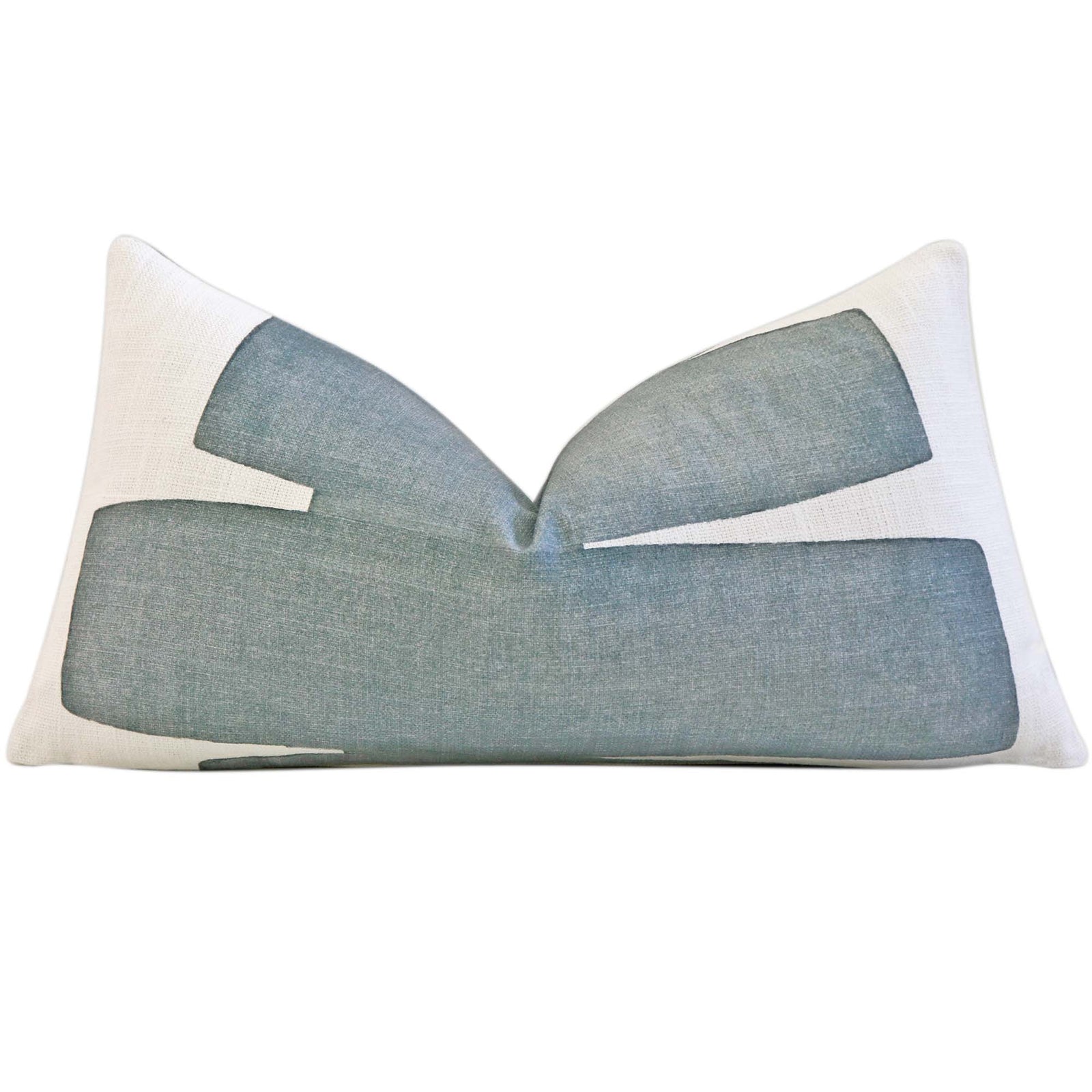 Kravet Couture Art District Stacked Slate Graphic Luxury Designer Lumbar Throw Pillow Cover