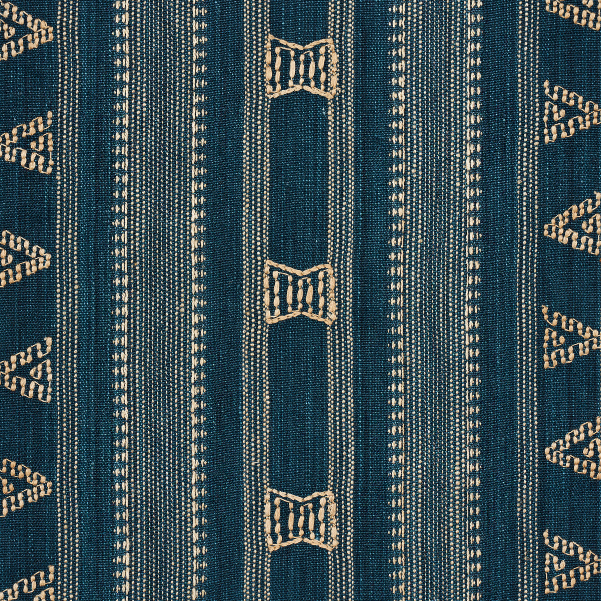 Nima Embroidered Indigo / 4x4 inch Fabric Swatch