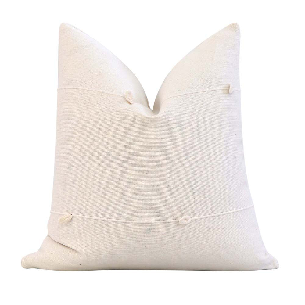 Schumacher Globo Knotted Handwoven Natural White Designer Textured Throw Pillow Cover