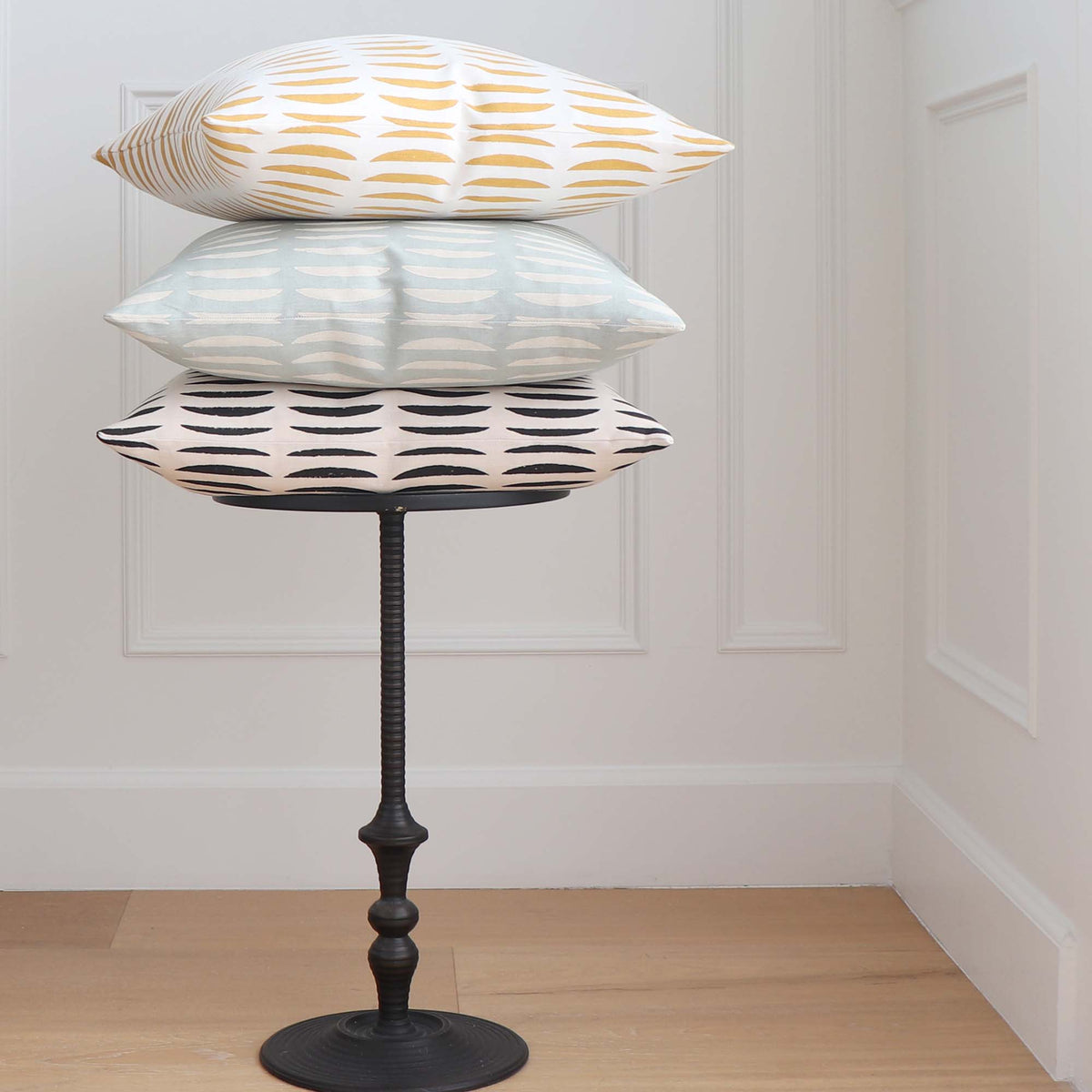 Schumacher Hadiya Williams Parable Hand Block Print Graphic Designer Throw Pillows