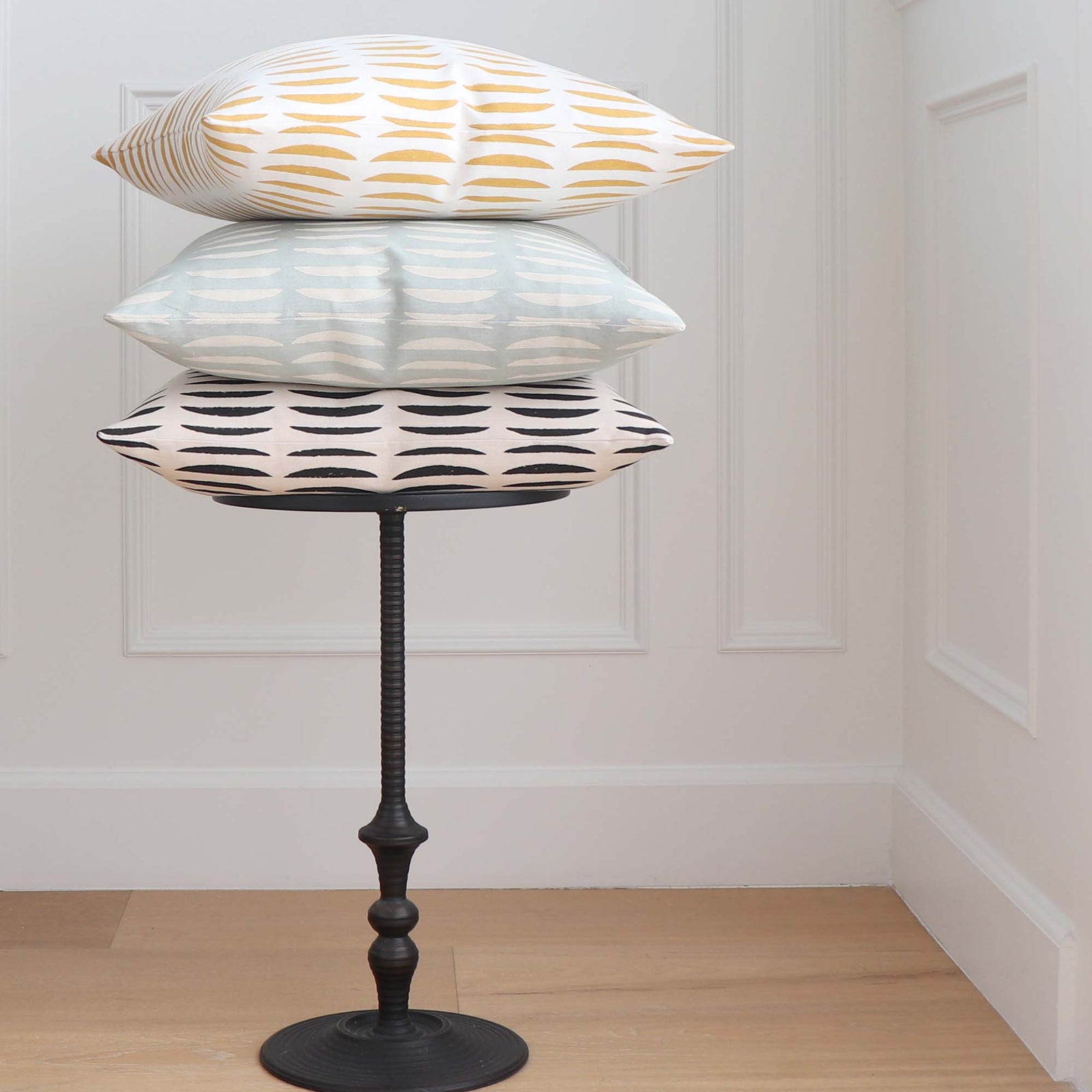 Schumacher Hadiya Williams Parable Hand Block Print Graphic Designer Throw Pillows