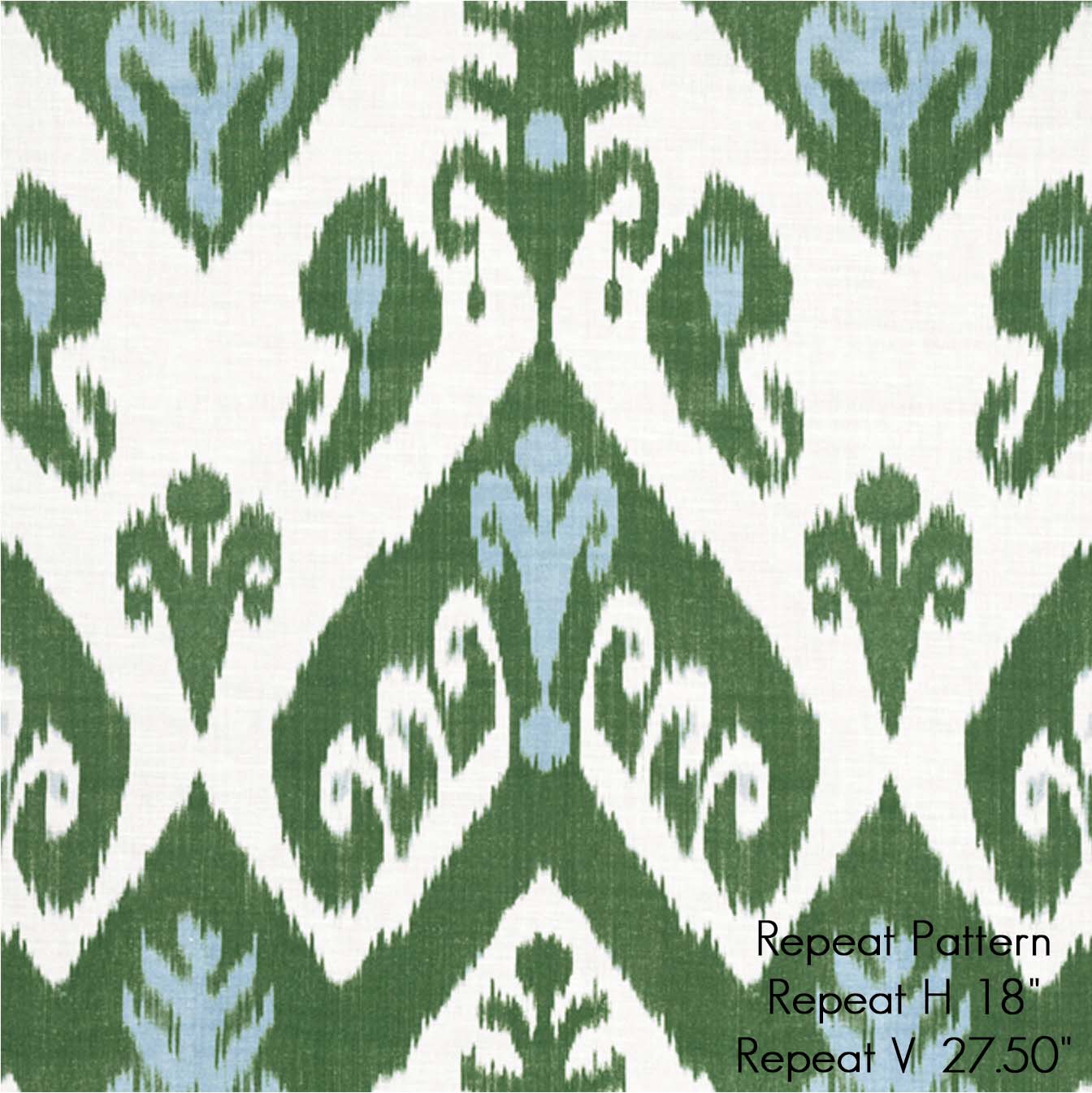 Thibaut Indies Ikat Green Large Scale Bold Graphic Designer Decorative Throw Pillow Cover Pattern Repeat