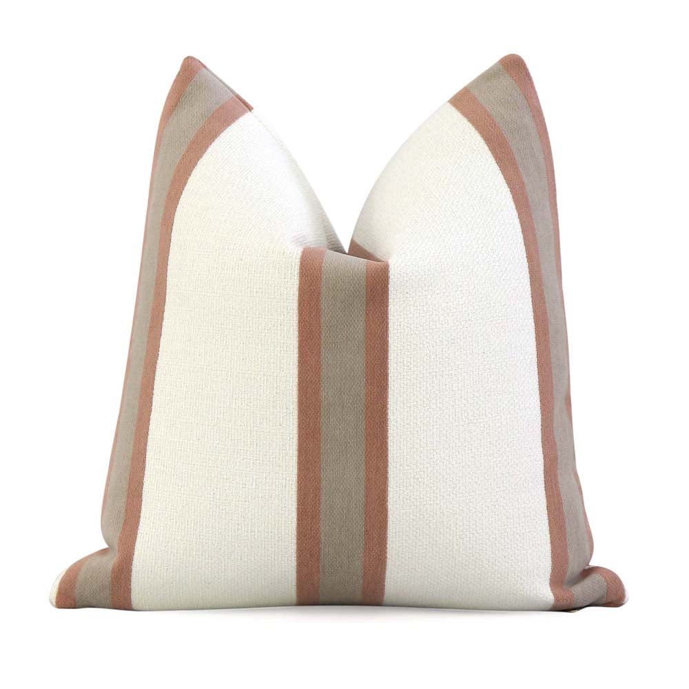 Thibaut Abito Clay Stripe Designer Luxury Throw Pillow Cover