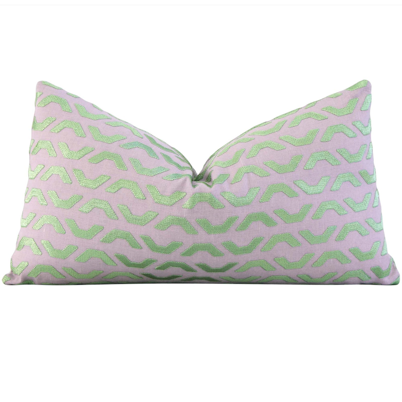 Thibaut Coronado Embroidery Lavender Geometric Designer Lumbar Luxury Throw Pillow Cover