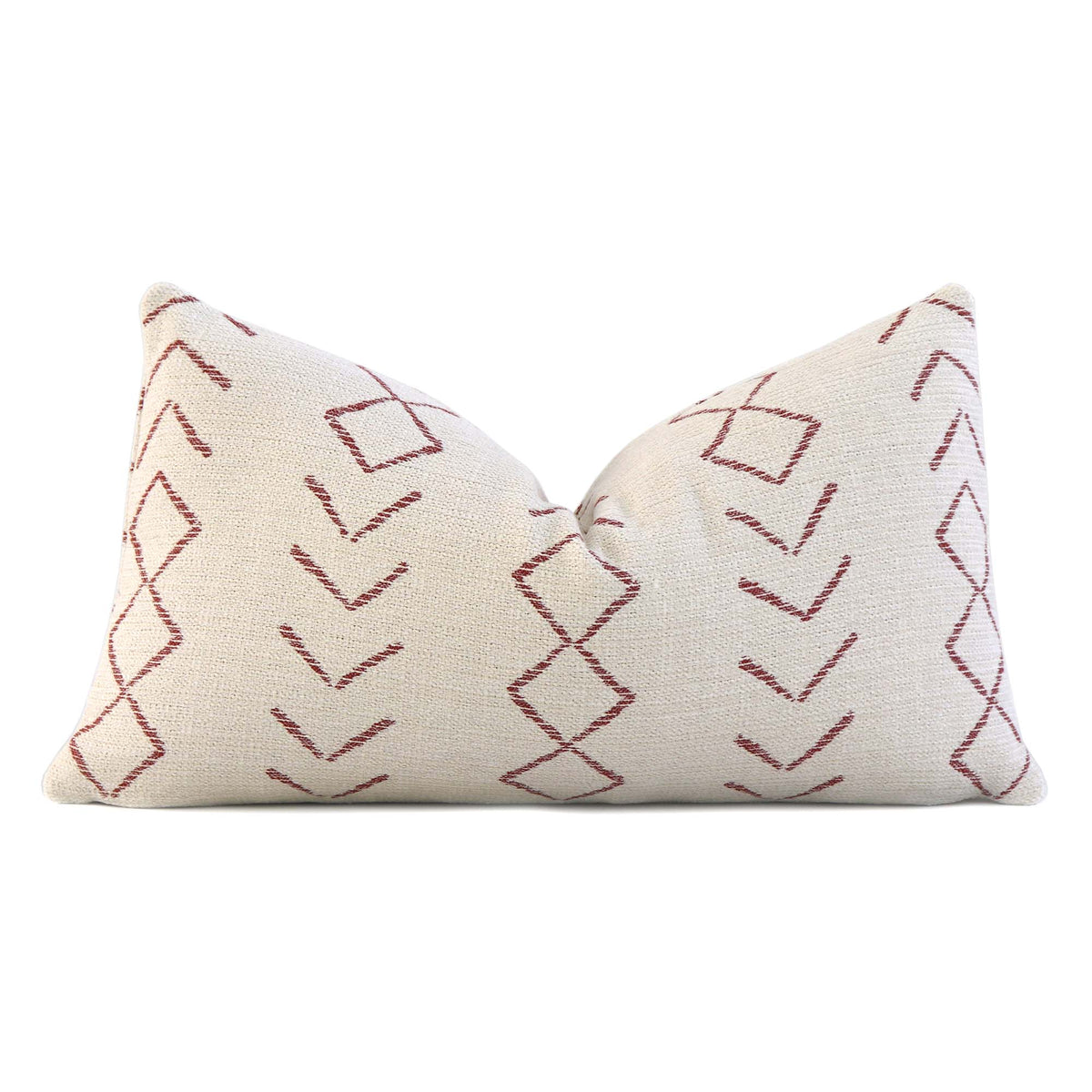 Thibaut Performance Anasazi Canyon Red Woven Striped Designer Luxury Lumbar Throw Pillow Cover