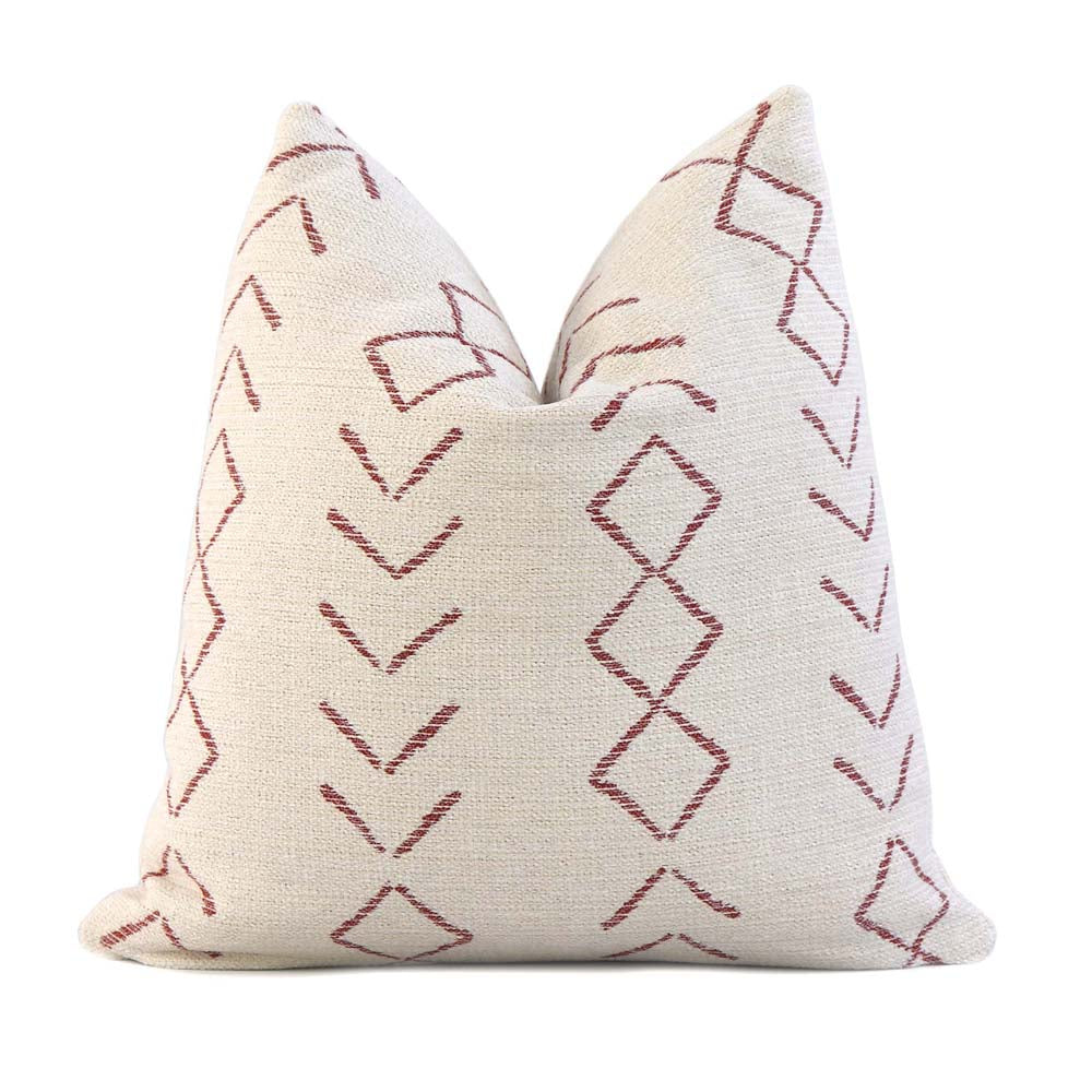 Thibaut Performance Anasazi Canyon Red Woven Striped Designer Luxury Throw Pillow Cover